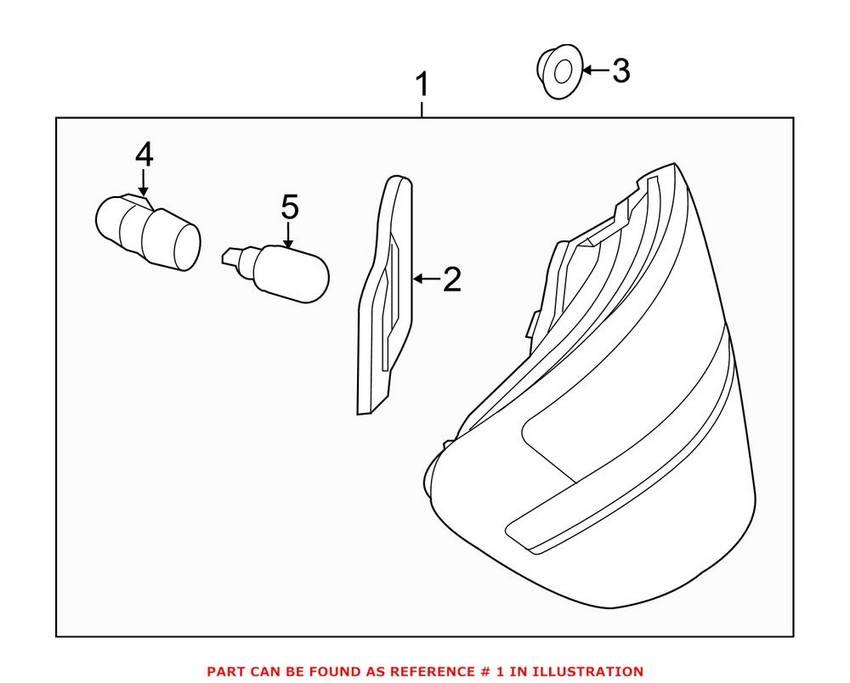 Mercedes Tail Light Assembly - Rear Passenger Right 1729060057